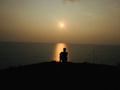 Sunset view behind the cottages